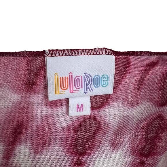 LulaRoe women Medium Shirley Pink White Tie Dyed Kimono Cardigan Jacket Bohemian - Picture 8 of 12